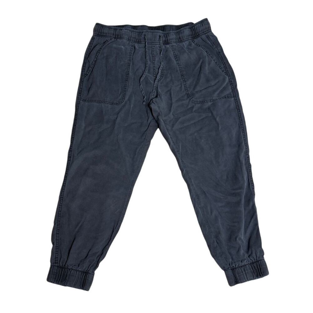 Orvis Large Charcoal Grey 100% Lyocell Drawstring Jogger Pants Women L Pockets